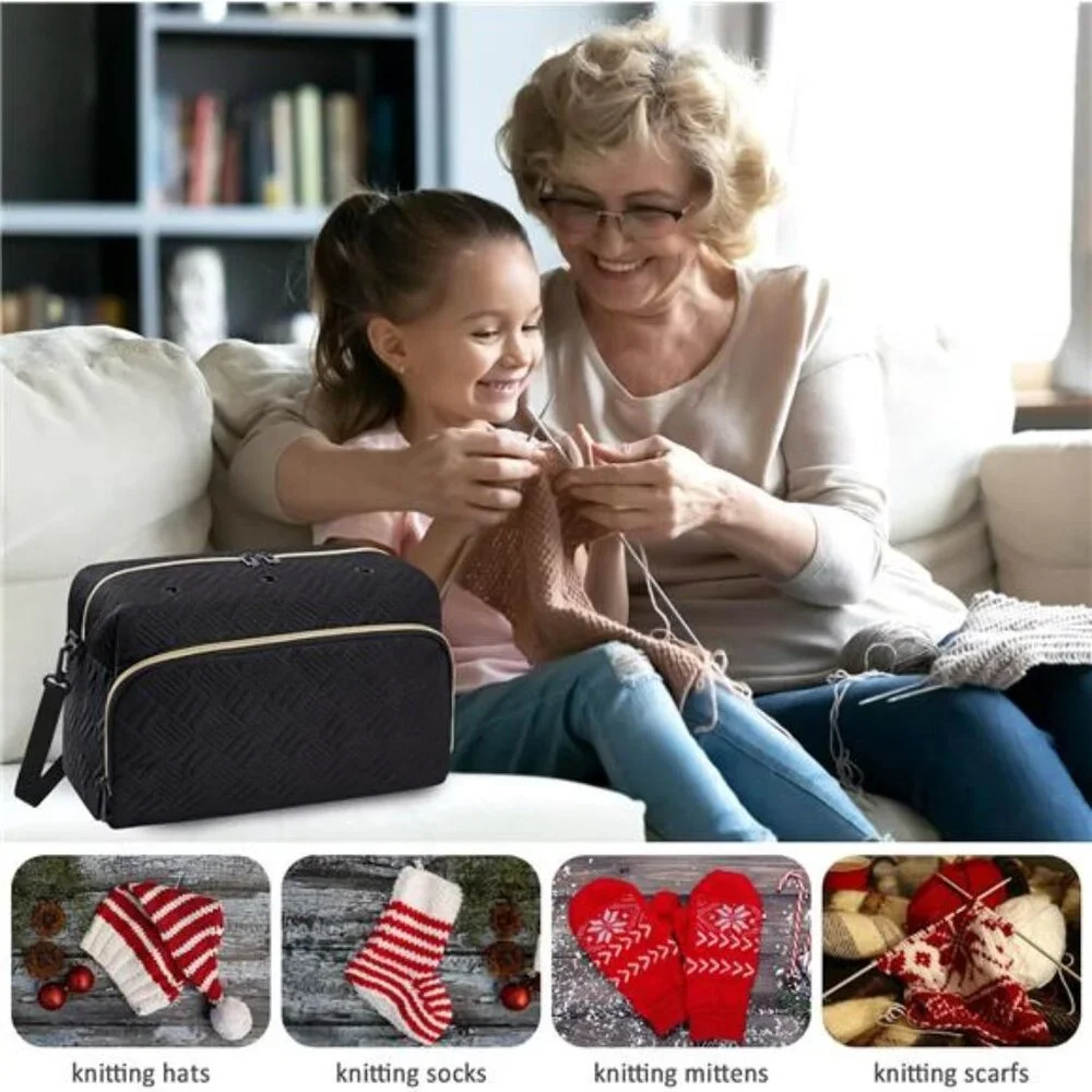 Crochet Yarn Knitting Bag 2 Pcs Yarn Storage Organizer Crocheting Bags
